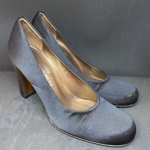 Women's Classic Black Satin Pumps - Donald J. Pliner